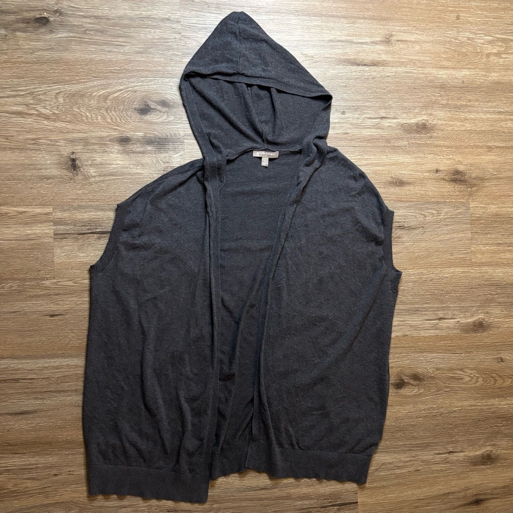 Banana Republic Charcoal Hooded Cardigan